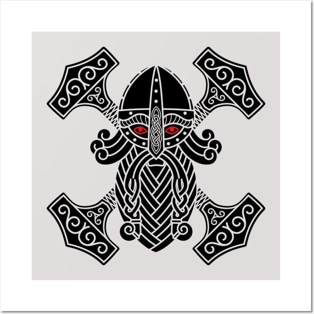 Odin Ruler of Asgard, Viking God, Norse God Valhalla Wall Art by DesignsbyZazz
